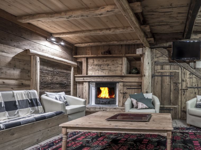 chalet ferme La Laiterie Paradiski le séjour