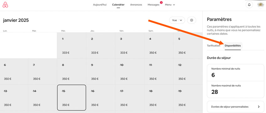 Comment exporter le planning ical Aribnb