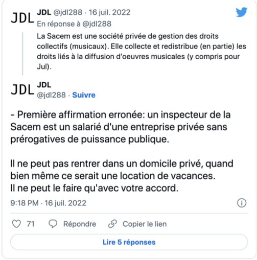 Tweet de Jean-Denis Lefeuvre