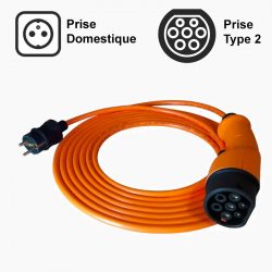 Cable prise domestique/type 2