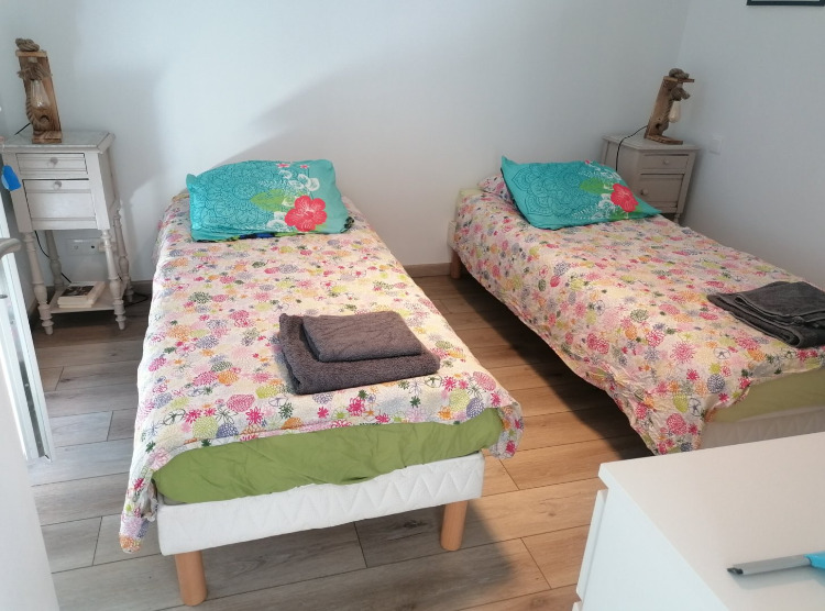Chambre rez de chaussée 2 lits simples
