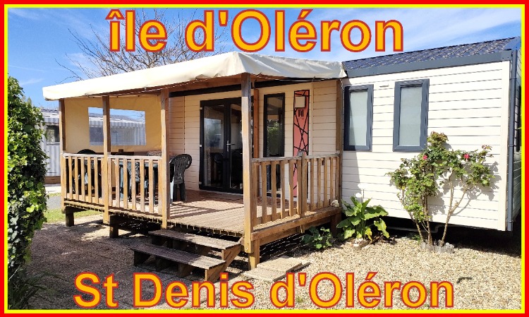 Mobil-home Façade Sud avec terrasse couverte