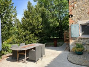 Terrasse privée pour le gîte