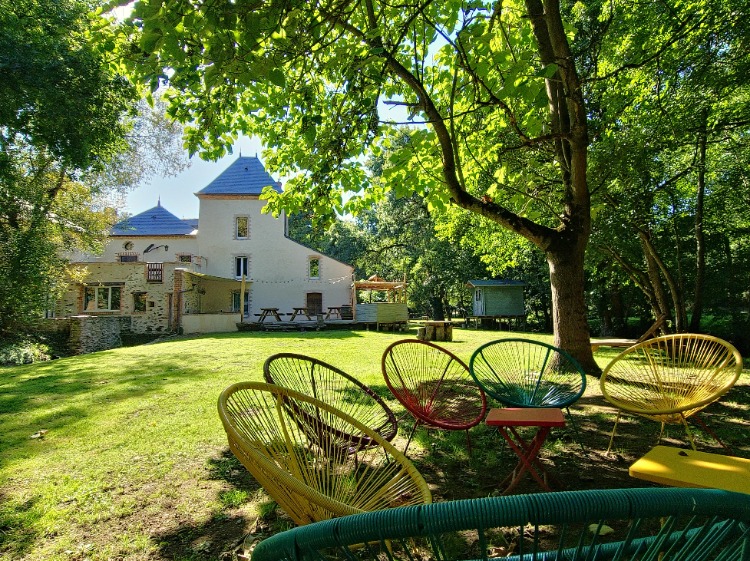 Le moulin vue du jardin du gite Meunier