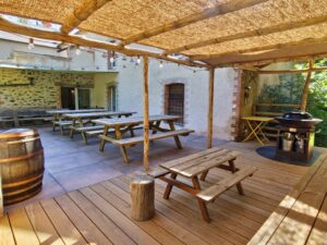 La terrasse avec brasero