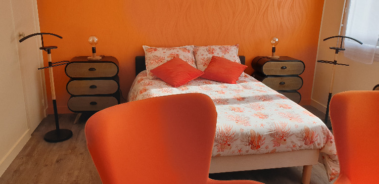 chambre + coin salon tv