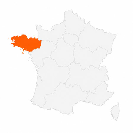Carte de la Bretagne pour les locations de vacances