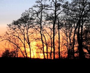 Coucher de soleil sur les Vosges