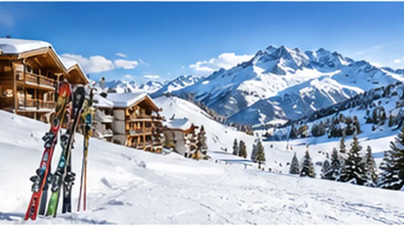 Résidence de montagne au pied des pistes de ski avec vue sur les remontées mécaniques