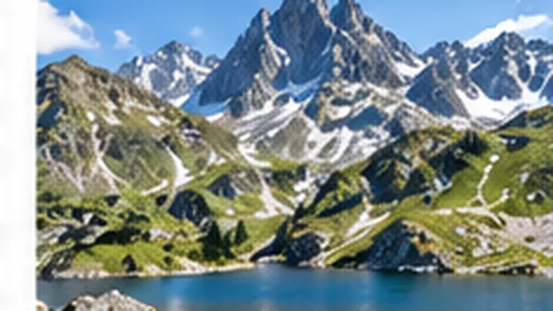 Paysage de montagne dans les Hautes-Pyrénées avec lac d’altitude
