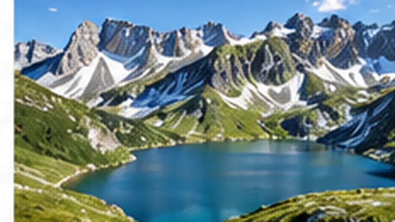 Lac et paysage de montagne en Isère