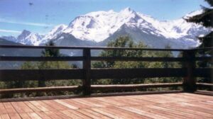 Le Mont Blanc depuis la terrasse.
